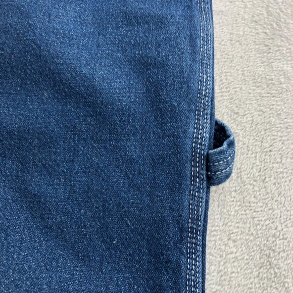 Five Brother Mens Carpenter Jeans Size 38x32 Blue Denim Fleece Line Workwear - Picture 11 of 16